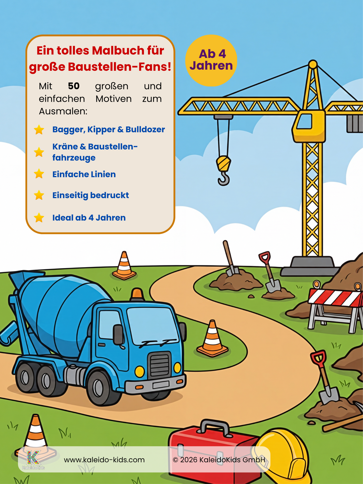 Baumaschinen-Malbuch