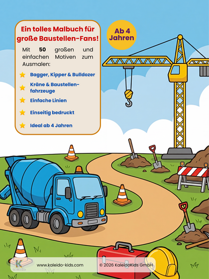 Baumaschinen-Malbuch