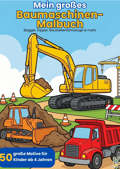 Baumaschinen-Malbuch