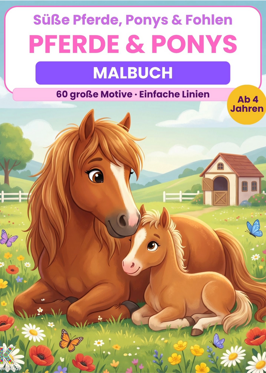 Pferde & Ponys-Malbuch
