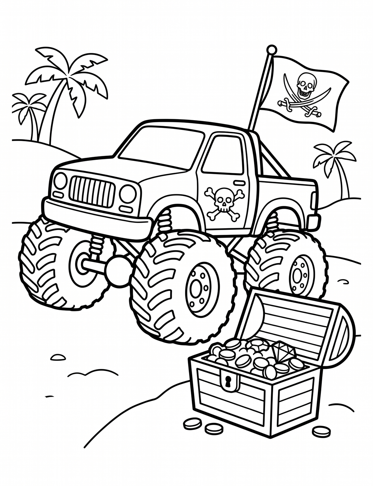 Monster Trucks-Malbuch