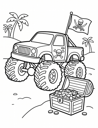 Monster Trucks-Malbuch