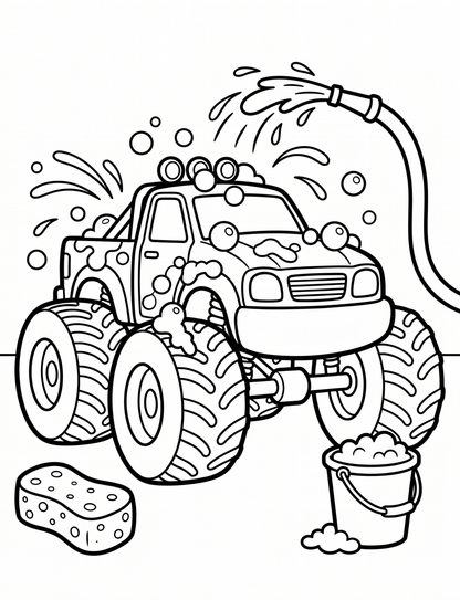 Monster Trucks-Malbuch