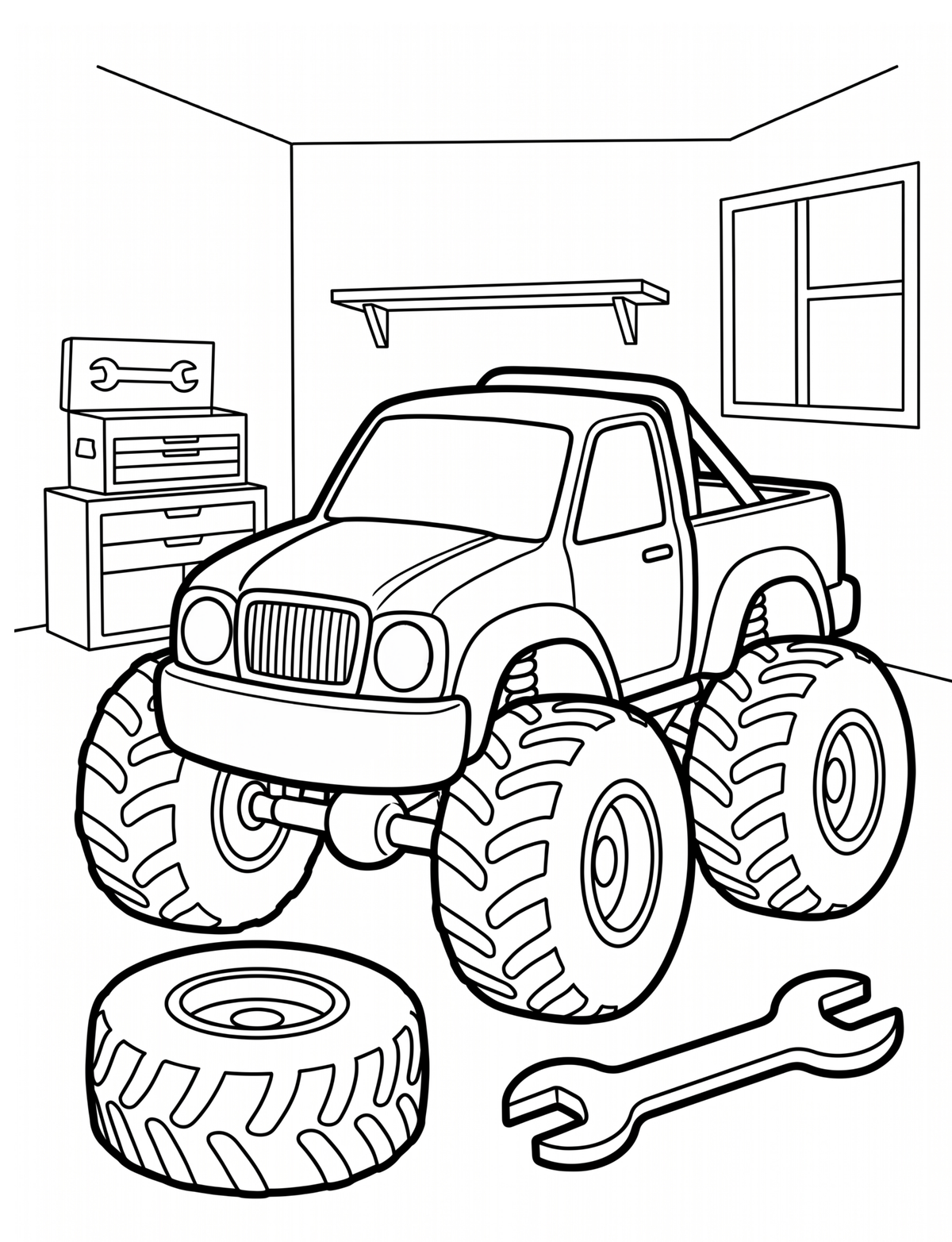Monster Trucks-Malbuch