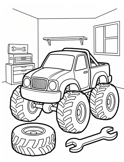 Monster Trucks-Malbuch