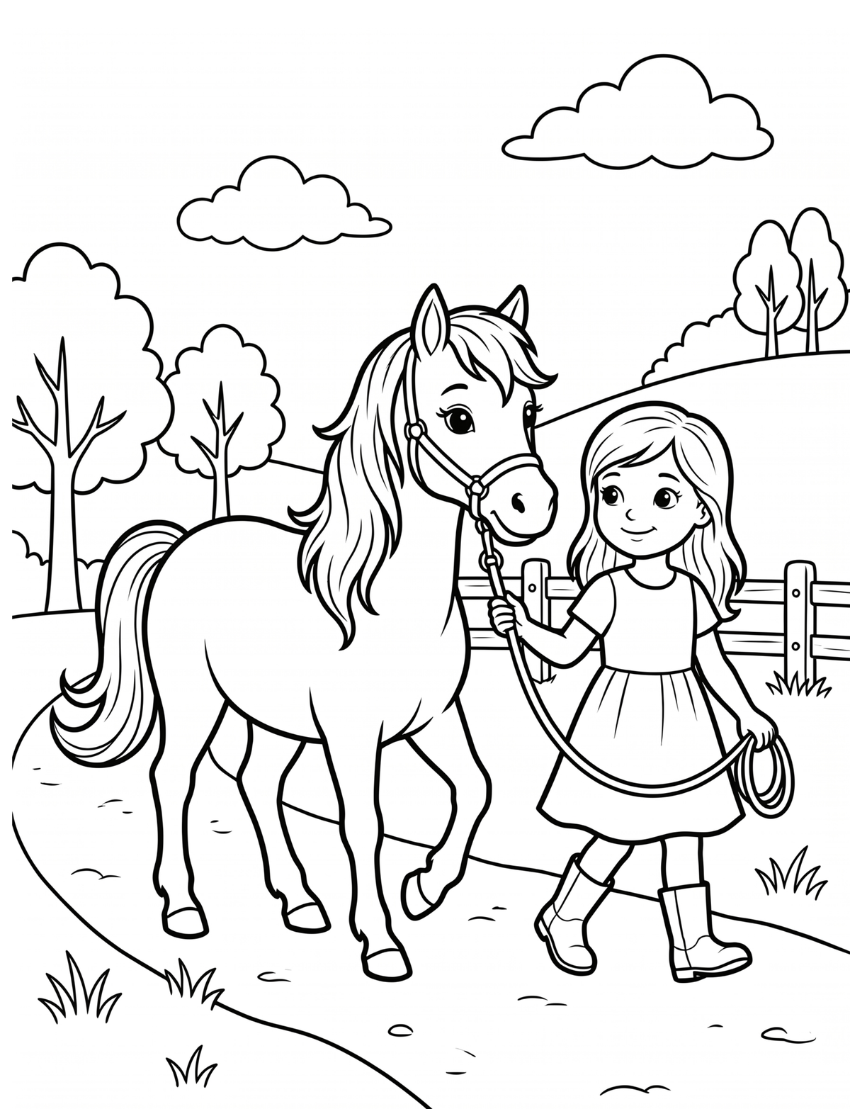 Pferde & Ponys-Malbuch