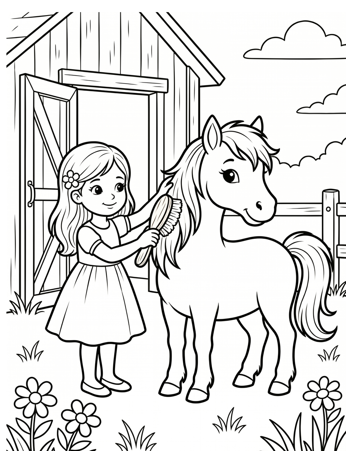 Pferde & Ponys-Malbuch