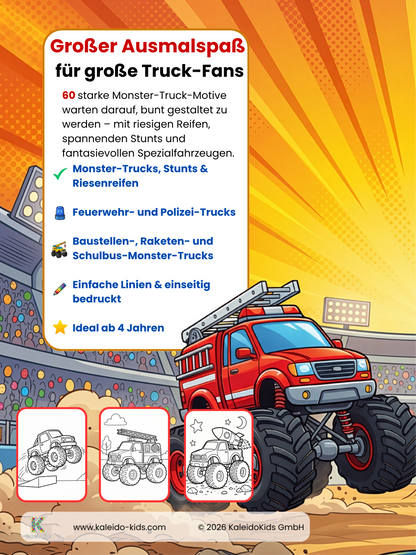 Monster Trucks-Malbuch